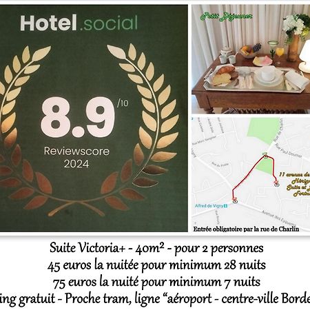 Le Fortuny - 3 Suites, 2 Apparts, 1 Chambre - Proche Tram Ligne Aeroport Et Parking Gratuit Мериньяк Экстерьер фото