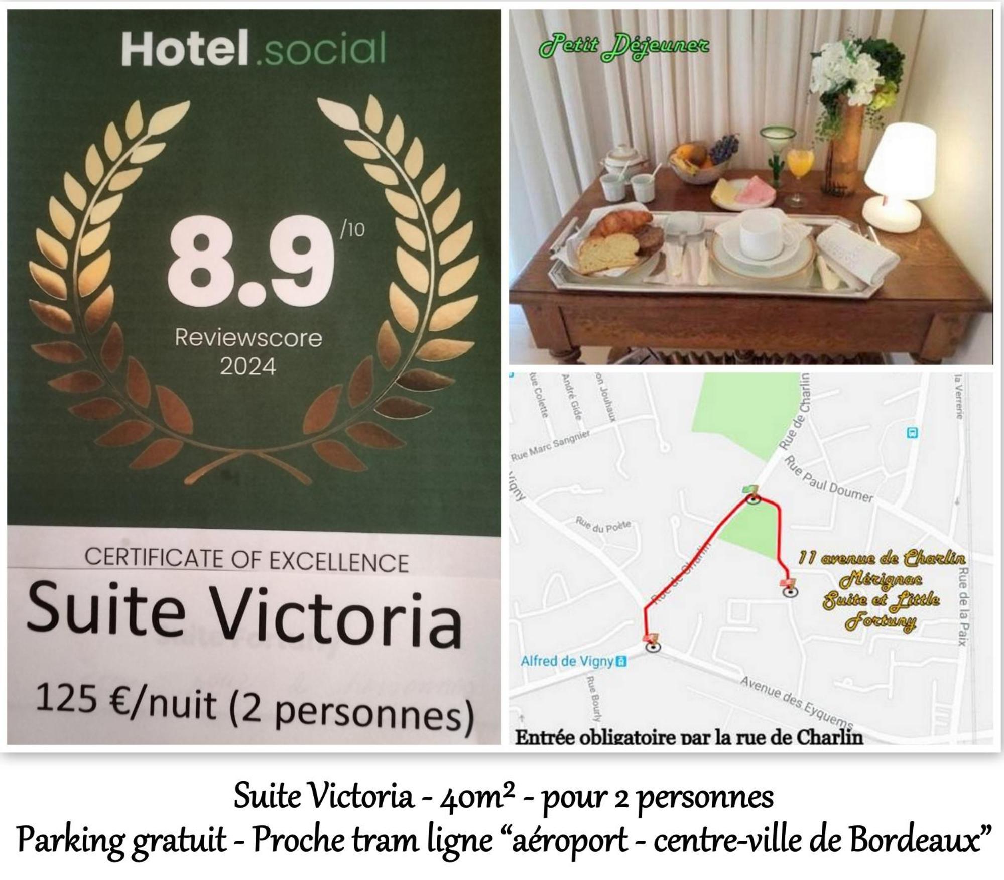 Le Fortuny - 3 Suites, 2 Apparts, 1 Chambre - Proche Tram Ligne Aeroport Et Parking Gratuit Мериньяк Экстерьер фото