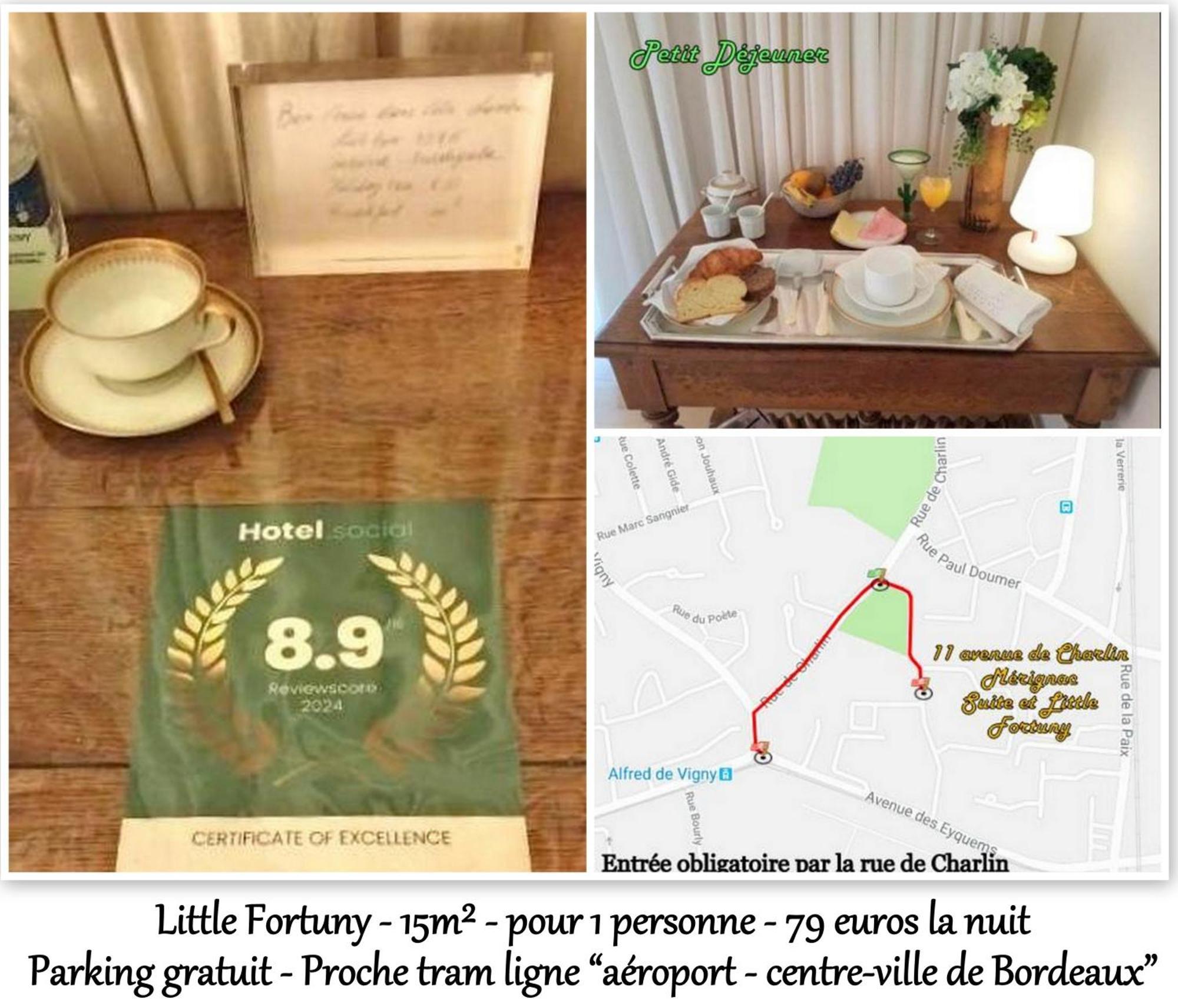 Le Fortuny - 3 Suites, 2 Apparts, 1 Chambre - Proche Tram Ligne Aeroport Et Parking Gratuit Мериньяк Экстерьер фото
